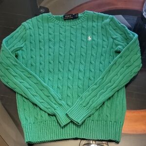 Polo by Ralph Lauren Green Cable Knit Sweater